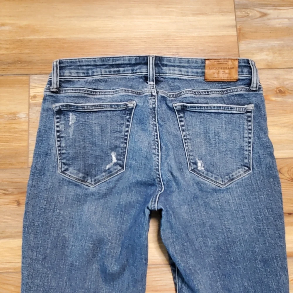 Lucky Brand Jeans Womens 6 28 Blue Lolita Skinny Distressed Raw Hem Ankle - Picture 8 of 8